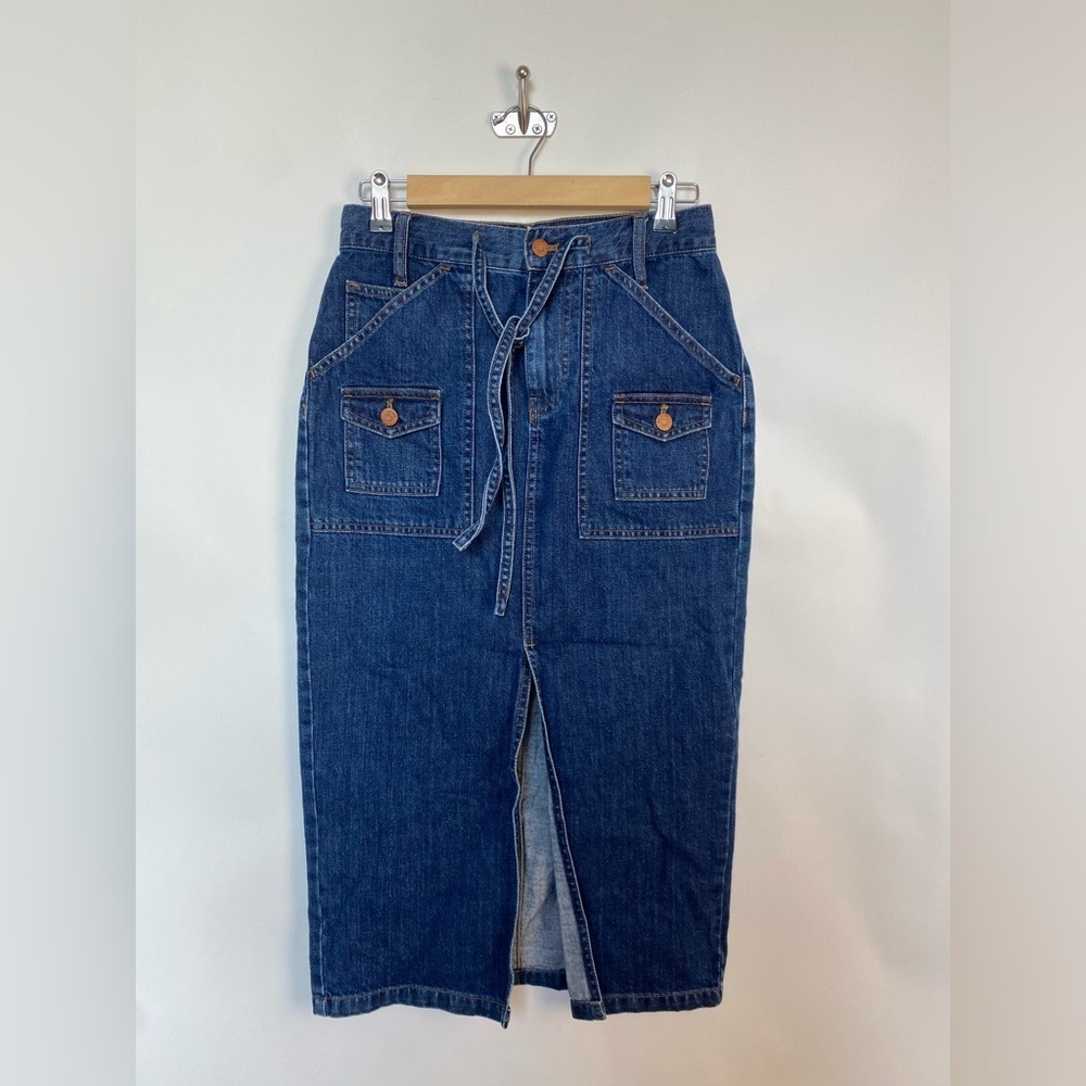Madewell Blue Midi Skirt - Picture 4 of 14